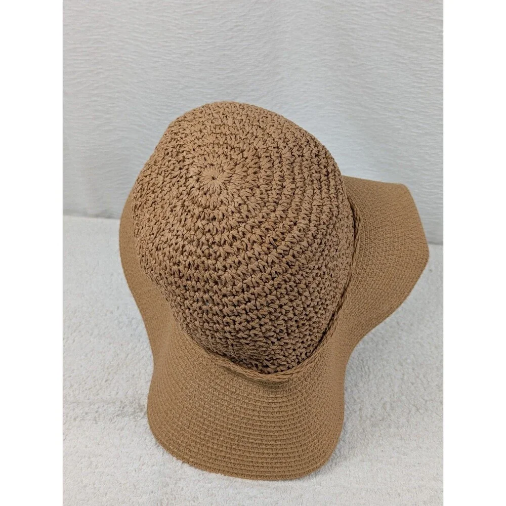 FURTALK - Women's - Sun Straw Hat Wide Brim - Chin Strap - Size M/L
